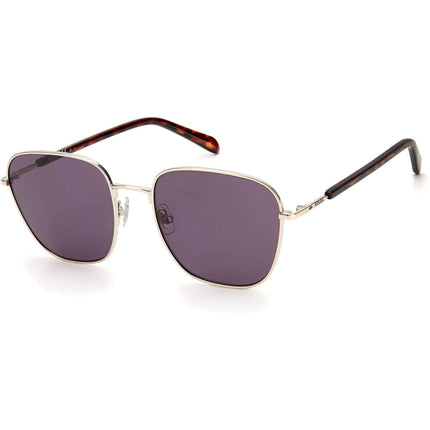 Fossil Unisex Sunglasses - Gold Brown Metal Frame Violet lens | FOSSIL FOS 3117/S S ,