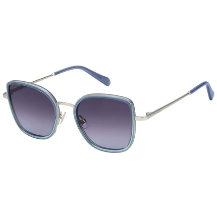 Fossil Unisex Sunglasses - Matte Palladium Metal Cat Eye Frame | FOSSIL FOS 2104/G/S S ,