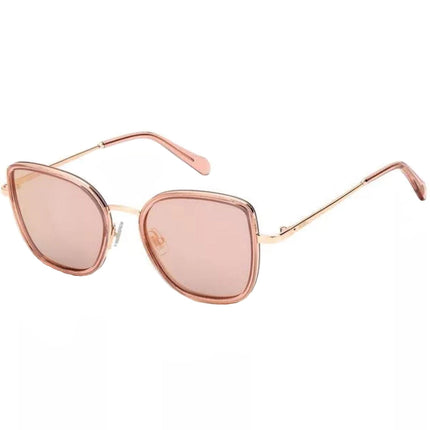 Fossil Unisex Sunglasses - Red Gold Metal Cat Eye Frame | FOSSIL FOS 2104/G/S S ,