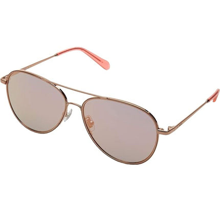 Fossil Unisex Sunglasses - Red Gold Metal Full Rim Pilot Frame | FOSSIL FOS 2096/G/S S ,