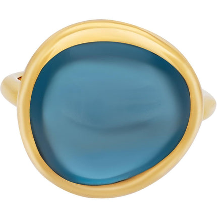 Fred of Paris Women's Ring - Belles Rives YG Blue Topaz, Size 6 | 4B0811-052 ,