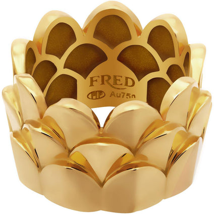 Fred of Paris Women's Ring - Une Ile D'or 18K Yellow Gold, Size 3.75 | 24B0746-046 ,