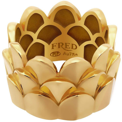 Fred of Paris Women's Ring - Une Ile D'or Triple Arc Motif, Size 6.75 | 4B0746-054 ,