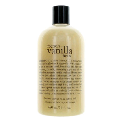 French Vanilla Bean by Philosophy, 16 oz Shampoo, Shower Gel & Bubble Bath for Unisex ,