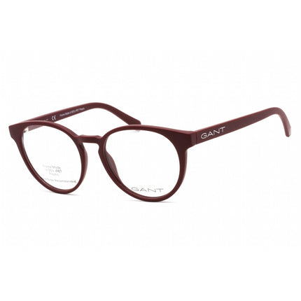 Gant Men's Eyeglasses - Full Rim Round Shape Matte Bordeaux Plastic Frame | GA3265 070 ,