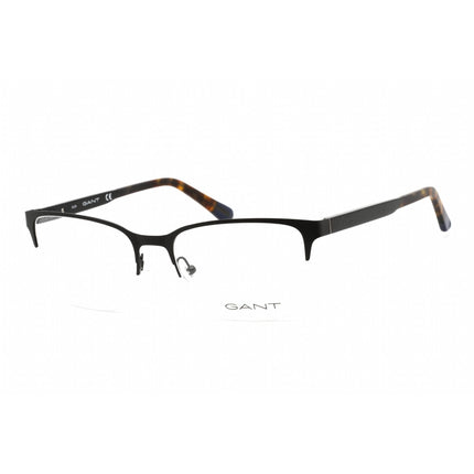 Gant Men's Eyeglasses - Half Rim Rectangular Matte Black Metal Frame | GA3202 002 ,