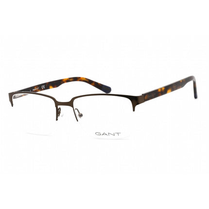 Gant Men's Eyeglasses - Matte Dark Brown/Havana Rectangular Metal Frame | GA3111 049 ,