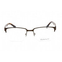 Gant Men's Eyeglasses - Matte Dark Brown/Havana Rectangular Metal Frame | GA3111 049 ,