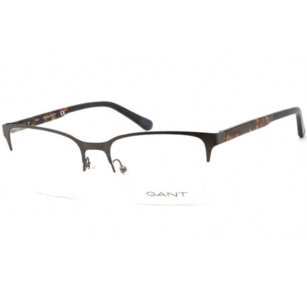 Gant Men's Eyeglasses - Matte Gunmetal/Havana/Black Rectangular Frame | GA3202 009 ,