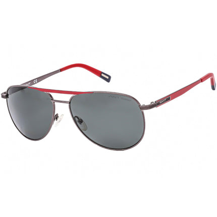 Gant Men's Sunglasses - Smoke Lens Shiny Gumetal and Red Metal Frame | GA7060 08D ,