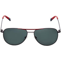 Gant Men's Sunglasses - Smoke Lens Shiny Gumetal and Red Metal Frame | GA7060 08D ,
