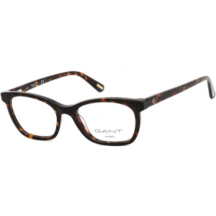Gant Women's Eyeglasses - Full Rim Dark Havana Rectangular Shaped Frame | GA4095 052 ,