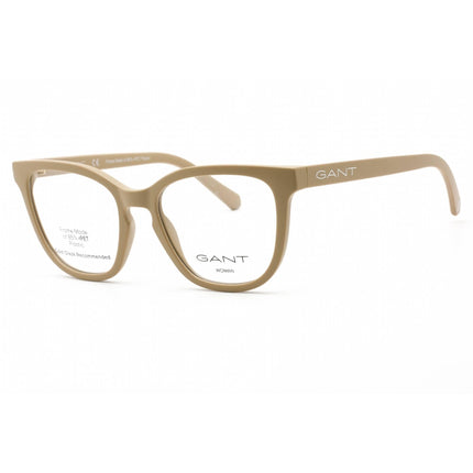 Gant Women's Eyeglasses - Full Rim Matte Beige Plastic Rectangular Frame | GA4138 058 ,