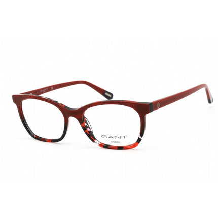 Gant Women's Eyeglasses - Full Rim Red Havana Plastic Rectangular Frame | GA4095 054 ,