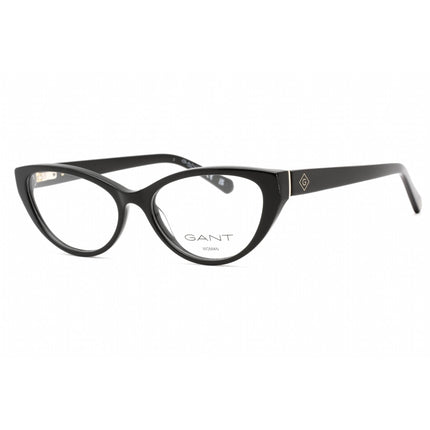 Gant Women's Eyeglasses - Full Rim Shiny Black Plastic Cat Eye Frame | GA4142 001 ,