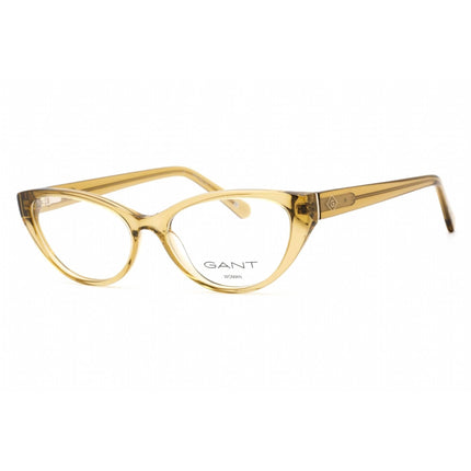 Gant Women's Eyeglasses - Full Rim Shiny Light Brown Plastic Cat Eye | GA4142 045 ,