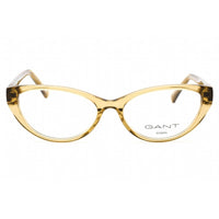 Gant Women's Eyeglasses - Full Rim Shiny Light Brown Plastic Cat Eye | GA4142 045 ,