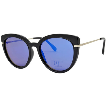 Gap Women's Sunglasses - Black Plastic Cat Eye Frame Blue Lens | GAP SGP407 BLA ,