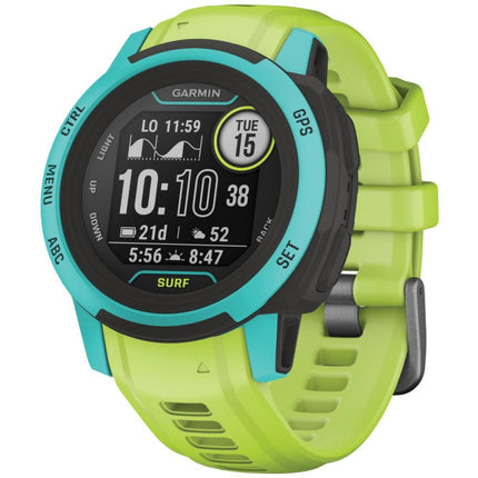 Garmin Unisex Smartwatch - Instinct 2S Surf Edition Waikiki Green Strap | 010-02563-12 ,