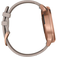 Garmin Unisex Smartwatch - Vivomove HR Rose Gold Dial Leather Strap | 010-01850-19 ,
