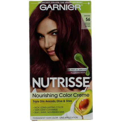 Garnier Women's Permanent Hair Color - Nutrisse Nourishing Coloring Creme, Sangria 56 ,