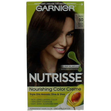 Garnier Women's Permanent Hair Color - Nutrisse Nourishing Coloring Creme, Truffle 50 ,