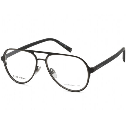 Givenchy Unisex Eyeglasses - Black/Ruthenium Aviator Metal Frame | GV 0133 0RZZ 00 ,