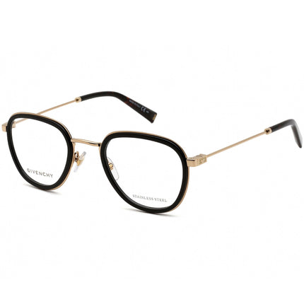 Givenchy Unisex Eyeglasses - Full Rim Black/Gold Round Metal Frame | GV 0120 0RHL 00 ,