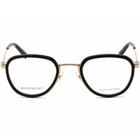 Givenchy Unisex Eyeglasses - Full Rim Black/Gold Round Metal Frame | GV 0120 0RHL 00 ,