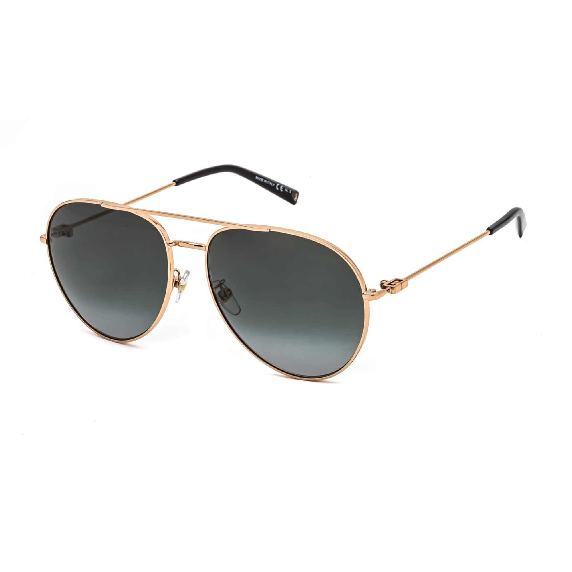 GIVENCHY | Gold Aviator Sunglasses with Blue / Grey Lenses Unisex ~ GV 7196/G/S Givenchy Gold Aviator Sunglasses for Men for sale | eBay main image 3