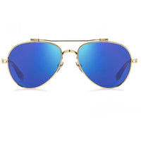 Givenchy Unisex Sunglasses - Gold Frame Blue Mirror Lens | GIVENCHY GV7057/S LKS/T5 ,
