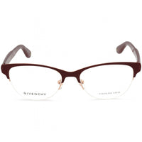 Givenchy Women's Eyeglasses - Half Rim Matte Red Cat Eye Metal Frame | Gv 0082 00Z3 00 ,