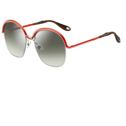 Givenchy Women's Sunglasses - Silver Red Metal Round Frame | GIVENCHY GV7030/S J2B/IC ,