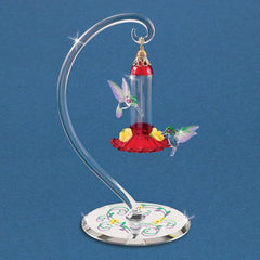 Glass Baron Hummingbirds Sweet Feeder Figurine