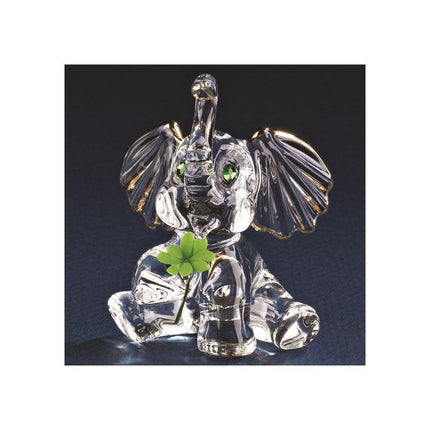 Good Luck Elephant Glass Figurine ,