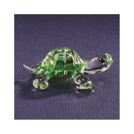 Green Turtle Glass Figurine ,