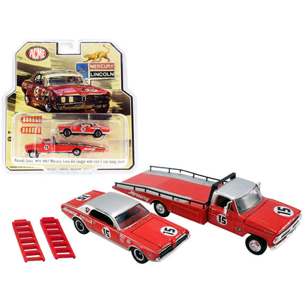 Greenlight 1/64 Model Car and Ramp Truck - Red with Silver Top Acme Exclusive ,