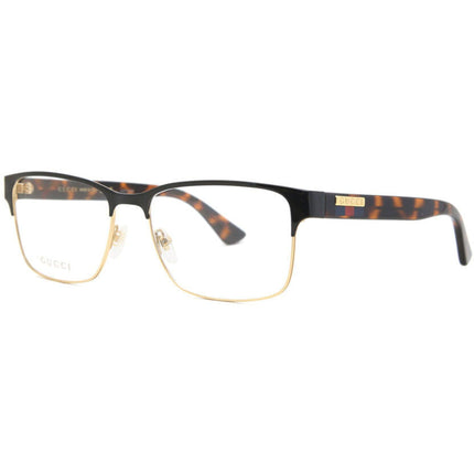 Gucci Men's Eyeglasses - Black Metal Rectangular Shape Frame Demo Lens | GG0750O 006 ,