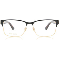 Gucci Men's Eyeglasses - Black Metal Rectangular Shape Frame Demo Lens | GG0750O 006 ,