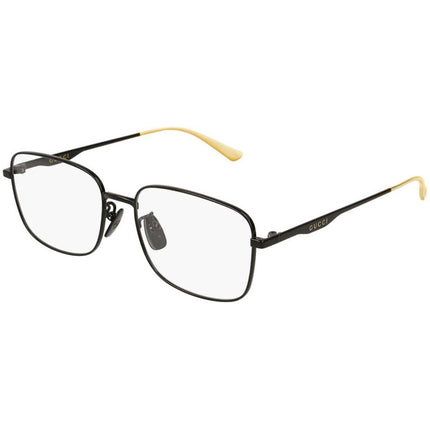 Gucci Men's Eyeglasses - Black Metal Square Frame Demo Lens | GUCCI GG0338OA 002 ,