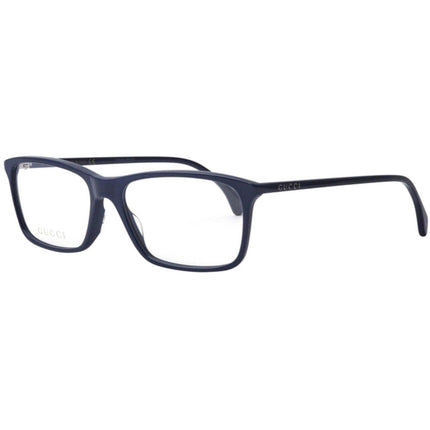 Gucci Men's Eyeglasses - Blue Plastic Rectangular Frame Demo Lens | GUCCI GG0553O 003 ,