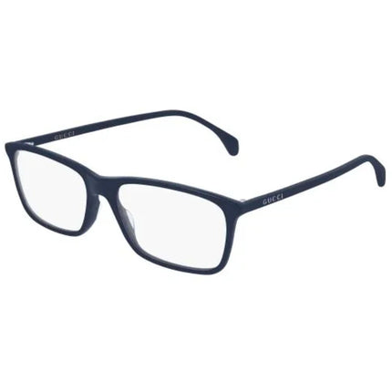 Gucci Men's Eyeglasses - Blue Plastic Rectangular Frame Demo Lens | GUCCI GG0553OA 003 ,