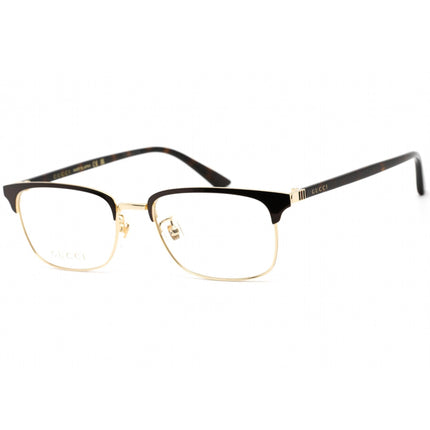 Gucci Men's Eyeglasses - Brown/Havana/Gold Rectangular Shaped Frame | GG0131O 002 ,