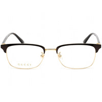 Gucci Men's Eyeglasses - Brown/Havana/Gold Rectangular Shaped Frame | GG0131O 002 ,