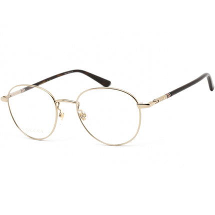 Gucci Men's Eyeglasses - Full Rim Gold/Havana Round Shaped Metal Frame | GG0392O 003 ,