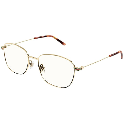 Gucci Men's Eyeglasses - Gold Metal Square Full Rim Frame Demo Lens | GG1126OA 003 ,