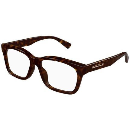 Gucci Men's Eyeglasses - Havana Acetate Rectangular Frame Demo Lens | GG1177OA 002 ,