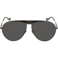 Gucci Men's Sunglasses - Adjustable Nose Pads Black Pilot Shaped Frame | GG0908S 004 ,