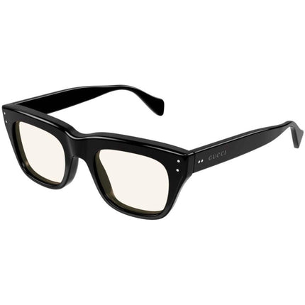 Gucci Men's Sunglasses - Black Acetate Full Rim Square Frame Clear Lens | GG1365SA 001 ,