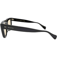 Gucci Men's Sunglasses - Black Acetate Full Rim Square Frame Clear Lens | GG1365SA 001 ,